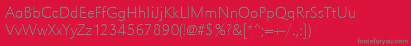 Urwgrotesktextlig Font – Gray Fonts on Red Background