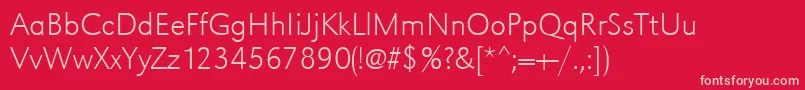 Urwgrotesktextlig Font – Pink Fonts on Red Background