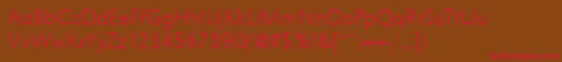 Urwgrotesktextlig Font – Red Fonts on Brown Background
