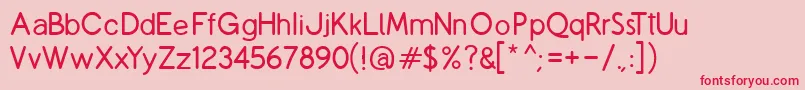 CopilmeR Font – Red Fonts on Pink Background