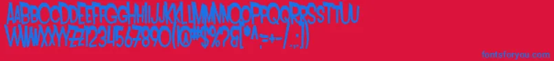 SfIntoxicatedBluesBold Font – Blue Fonts on Red Background