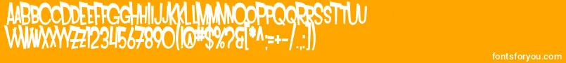 SfIntoxicatedBluesBold Font – White Fonts on Orange Background