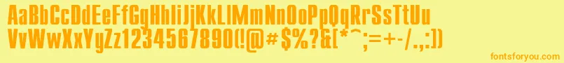 Шрифт Compactb – оранжевые шрифты на жёлтом фоне