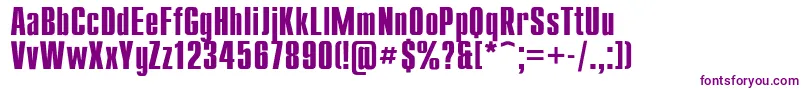 Compactb-fontti – violetit fontit valkoisella taustalla