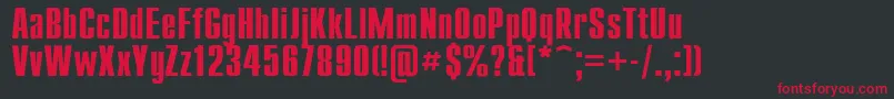 Compactb Font – Red Fonts on Black Background