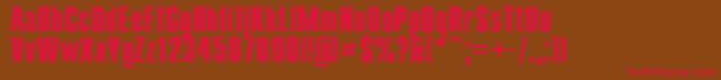 Compactb Font – Red Fonts on Brown Background