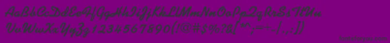Police Kaplan – polices noires sur fond violet