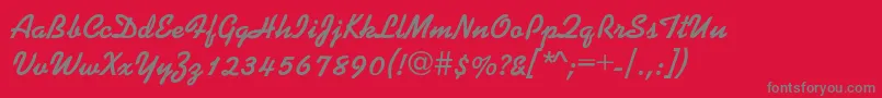 Kaplan Font – Gray Fonts on Red Background