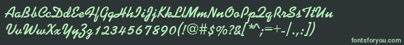 フォントKaplan – 黒い背景に緑の文字