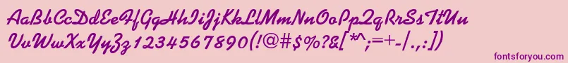 Kaplan Font – Purple Fonts on Pink Background