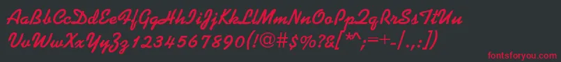 Kaplan Font – Red Fonts on Black Background