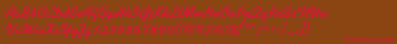 Kaplan Font – Red Fonts on Brown Background