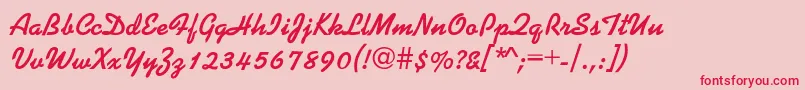 Kaplan Font – Red Fonts on Pink Background