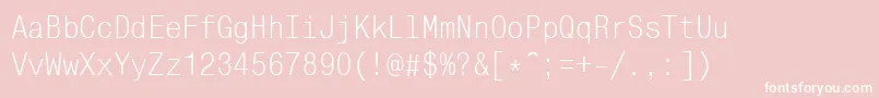 MonocondensedcttRegular Font – White Fonts on Pink Background