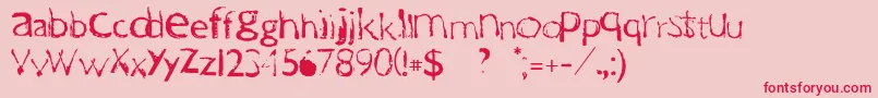 Oneway Font – Red Fonts on Pink Background