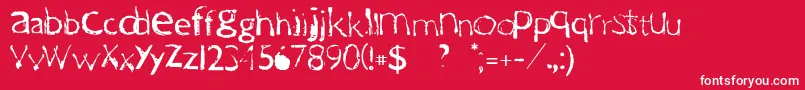フォントOneway – 赤い背景に白い文字