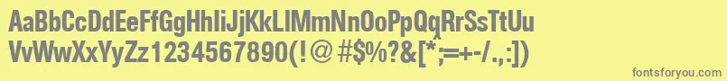 AgentconmeddbNormal Font – Gray Fonts on Yellow Background