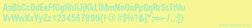 AgentconmeddbNormal Font – Green Fonts on Yellow Background
