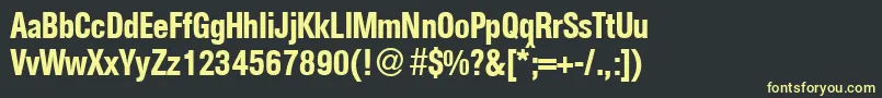 AgentconmeddbNormal Font – Yellow Fonts on Black Background