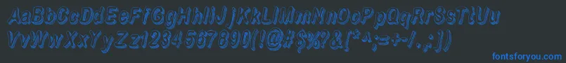 FlimFlam Font – Blue Fonts on Black Background