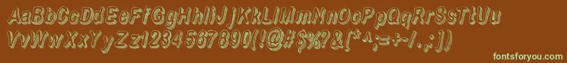 FlimFlam Font – Green Fonts on Brown Background