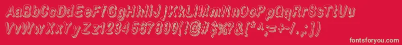 FlimFlam Font – Green Fonts on Red Background