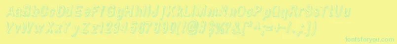 FlimFlam Font – Green Fonts on Yellow Background