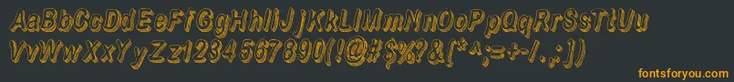 フォントFlimFlam – 黒い背景にオレンジの文字