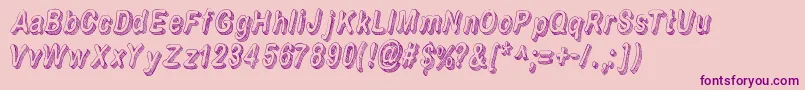 FlimFlam-Schriftart – Violette Schriften auf rosa Hintergrund