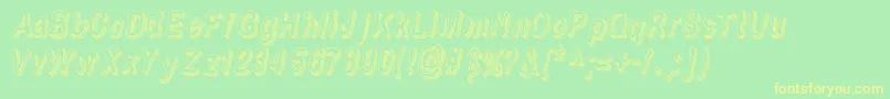 FlimFlam Font – Yellow Fonts on Green Background