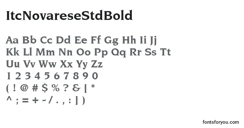 Schriftart ItcNovareseStdBold – Alphabet, Zahlen, spezielle Symbole