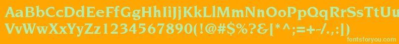 Police ItcNovareseStdBold – polices vertes sur fond orange
