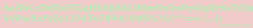 ItcNovareseStdBold-Schriftart – Grüne Schriften auf rosa Hintergrund
