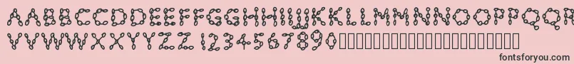 Pwchainsfonts Font – Black Fonts on Pink Background