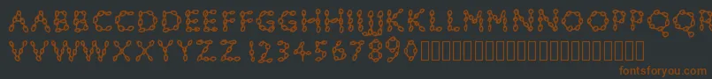 Pwchainsfonts Font – Brown Fonts on Black Background