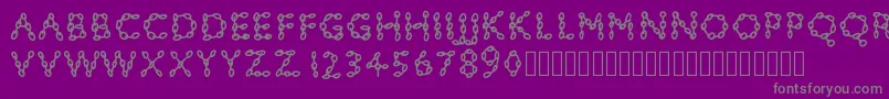 Pwchainsfonts Font – Gray Fonts on Purple Background
