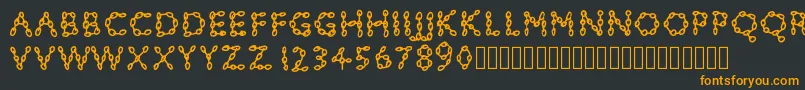 Pwchainsfonts Font – Orange Fonts on Black Background