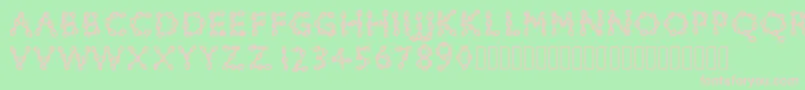 Pwchainsfonts Font – Pink Fonts on Green Background