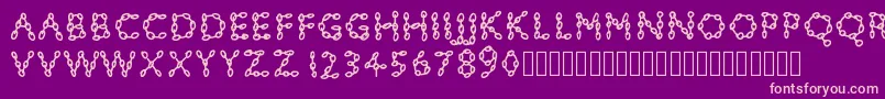 Pwchainsfonts Font – Pink Fonts on Purple Background