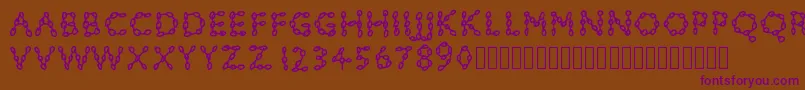 Pwchainsfonts Font – Purple Fonts on Brown Background