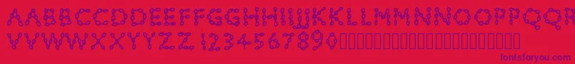 Pwchainsfonts Font – Purple Fonts on Red Background