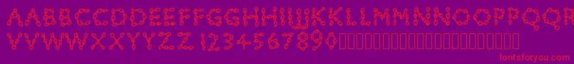 Pwchainsfonts Font – Red Fonts on Purple Background