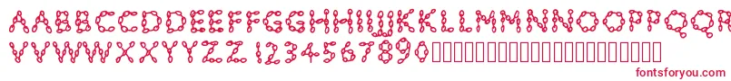 Pwchainsfonts Font – Red Fonts on White Background