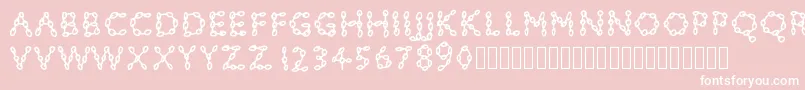 Pwchainsfonts Font – White Fonts on Pink Background