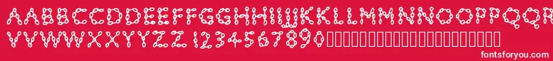 Pwchainsfonts Font – White Fonts on Red Background
