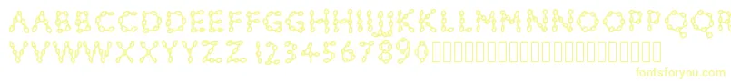 Pwchainsfonts Font – Yellow Fonts on White Background