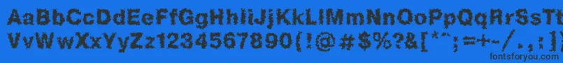 Heb1Db Font – Black Fonts on Blue Background