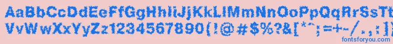 Heb1Db Font – Blue Fonts on Pink Background