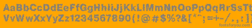 フォントHeb1Db – オレンジの背景に灰色の文字