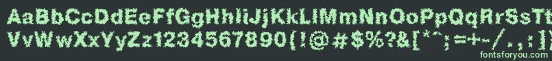Heb1Db Font – Green Fonts on Black Background